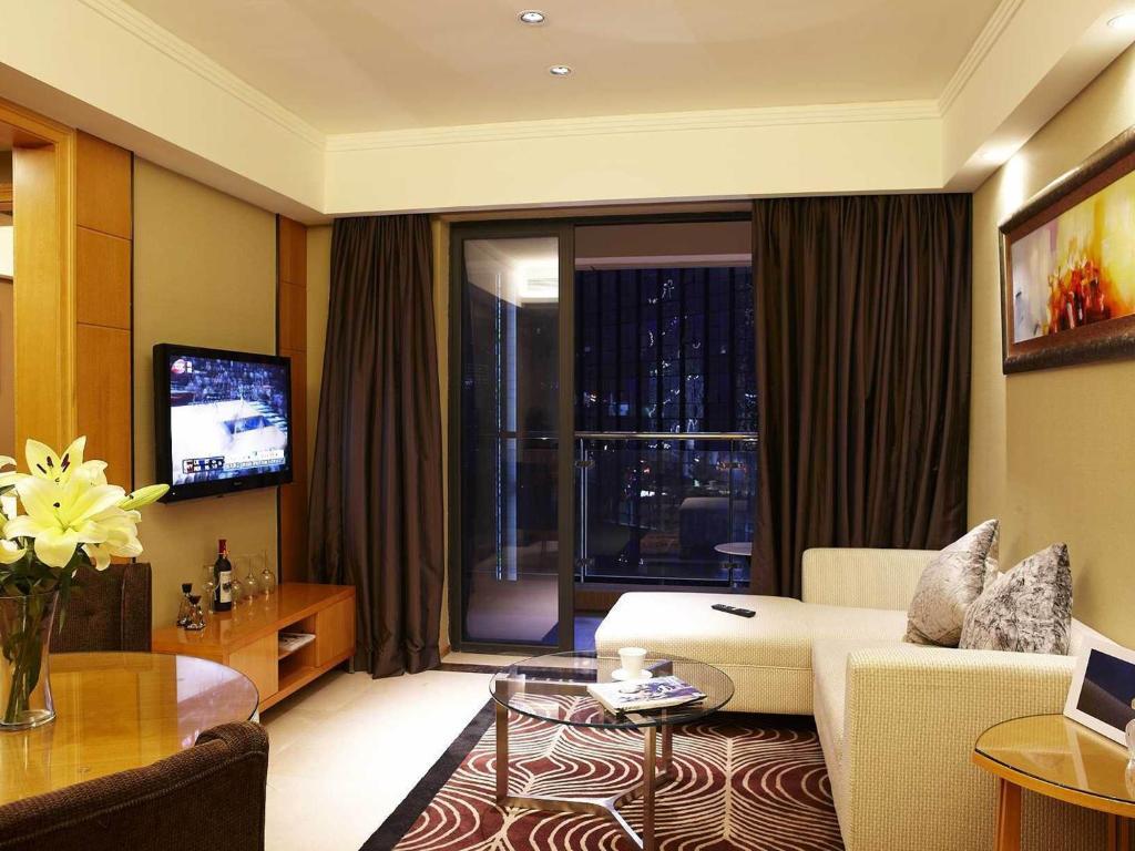 Dan Executive Hotel Apartment Zhujiang New Town Guangzhou Værelse billede